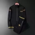 ensemble versace homme survetement jacket tracksuit hf embroidery zipper black